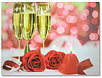 2561 - LED WINE/ROSES CANVAS PRINT