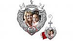 2751 - IN LOVING MEMORY ANGEL WINGS/DOVES PHOTO ORN