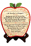 4826 Polystone Apple Plaque with A Teachers Prayer