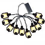 9932 - LED MINI BLK LANTERN LITE STRAND