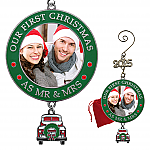 2994 - OUR 1ST CHRISTMAS-MR/MRS JEWELED ENAMELED ORN