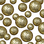 3581 - GOLD GLITTERED FILLER BALLS-ASSTD SIZES-500 PCS
