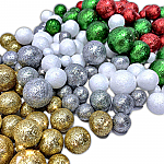 3581-3 - 5 COLOR GLITTER FILLER BALLS-ASTD SIZES-100 PC-EA COLOR