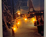 2656 - CANVAS PRINT- SNOWY VILLAGE PATH