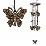 3330 - BUTTERFLY WITH CHROME WINDCHIMES