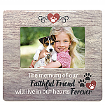 2196 - "Faithfull Friend" Ceramic Photo Frame 7.25"x8" for 4x6 Photos Easel Back