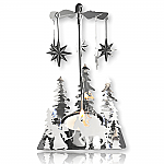 9528 - CANDLE SPINNER - CABIN/TREES