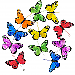 3626 - SET/12 -ASSTD COLOR BUTTERFLY GARLAND -44" LONG