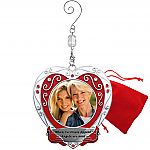 2859 - WHEN CARDINALS APPEAR..HEART PHOTO ORNAMENT
