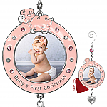 2973 - BABY GIRL 1ST CHRISTMAS JEWELED/ENAMELED ORNAMENT