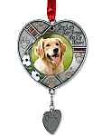 2498 - Dog Engravable Photo Ornament 