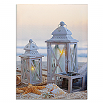2672 - CANVAS PRINT- LANTERNS ON THE BEACH