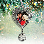 2852 - OUR 1ST CHRISTMAS HEART PHOTO ORNAMENT