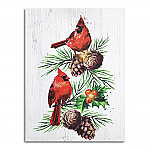 2686 - CANVAS PRINT- CARDINALS AND PINECONES