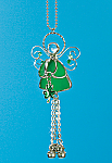 7164 Hanging Irish Angel Glass and Metal