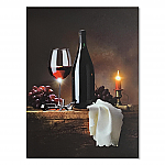 2555 - Wine table Scene LED Canvas Print 11.75"W X 15.75"H
