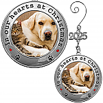 2816 - IN OUR HEARTS AT CHRISTMAS PET MEMORY PHOTO ORN