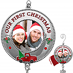 2995 - OUR 1ST CHRISTMAS - JEWELED ENAMELED ORNAMENT