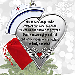 2844 - NURSES ARE ANGELS HEART ORNAMENT