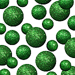 3581G - GREEN GLITTERED FILLER BALLS-ASSTD SIZES-500 PCS