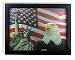 2614 - 3-D WALL ART - EAGLE/FLAG/STATUE OF LIBERTY