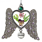 2165 - Jeweled Angel Wings w/ Grandma Charm